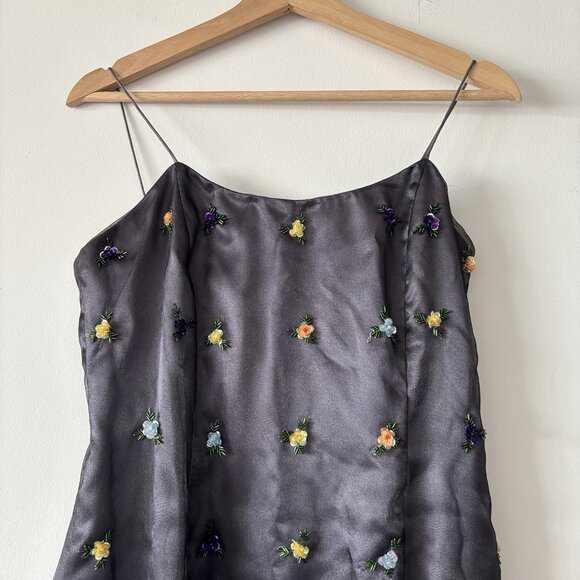 Vintage Papell Boutique Womens Beaded Maxi Dress Size 10 Fairy Y2K Whimsigoth - Picture 13 of 16